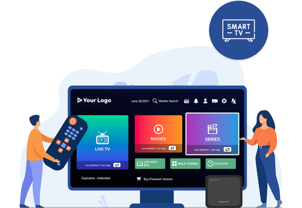 iptv space smart tv interface morocco